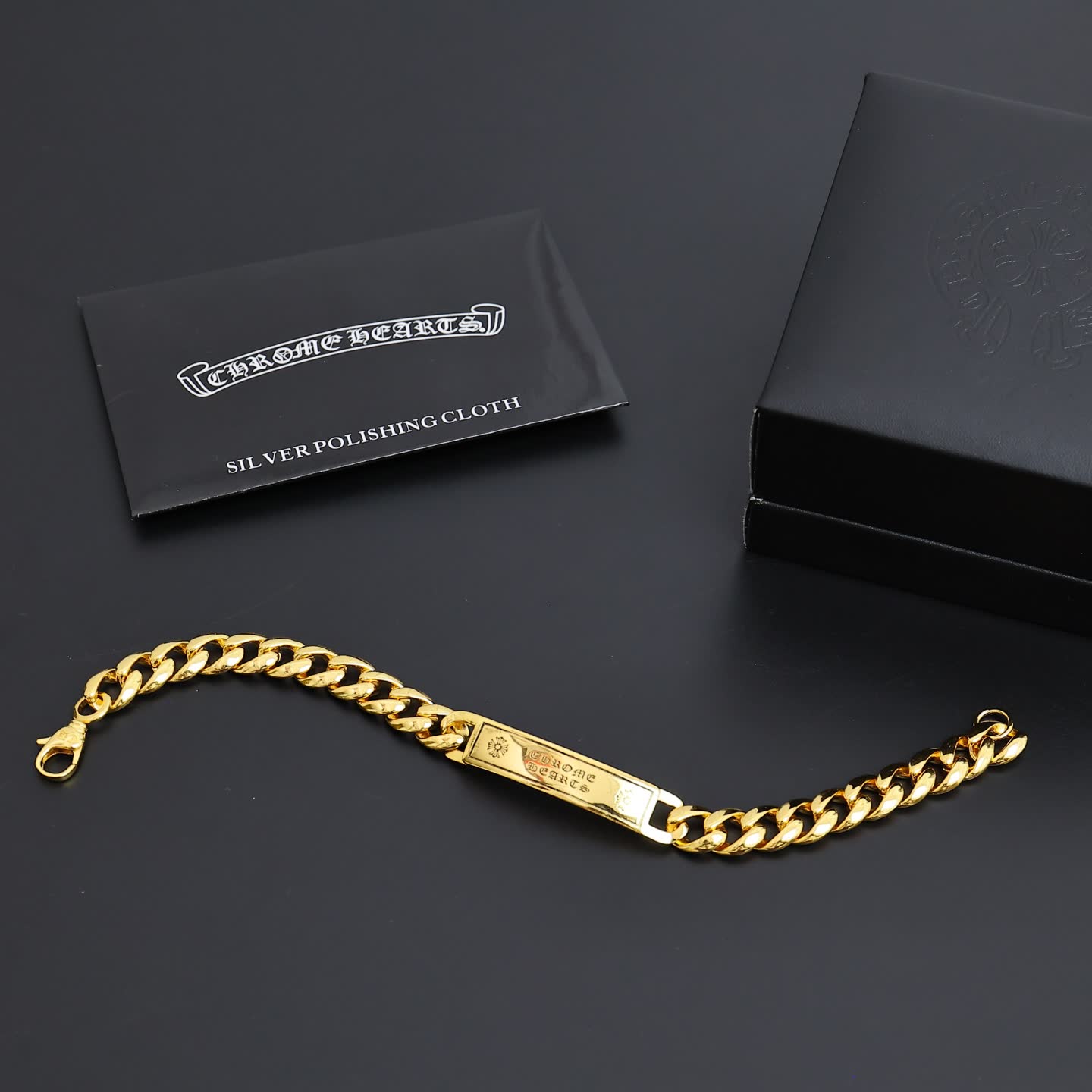 Chrome Hearts Gold Charm Bracelet